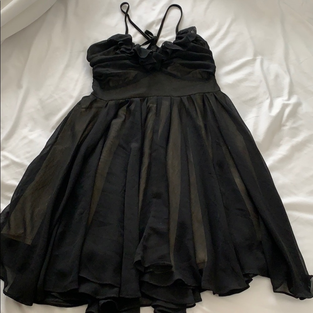 Beautiful Black Sheer Flowy Dress